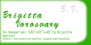 brigitta vorosvary business card